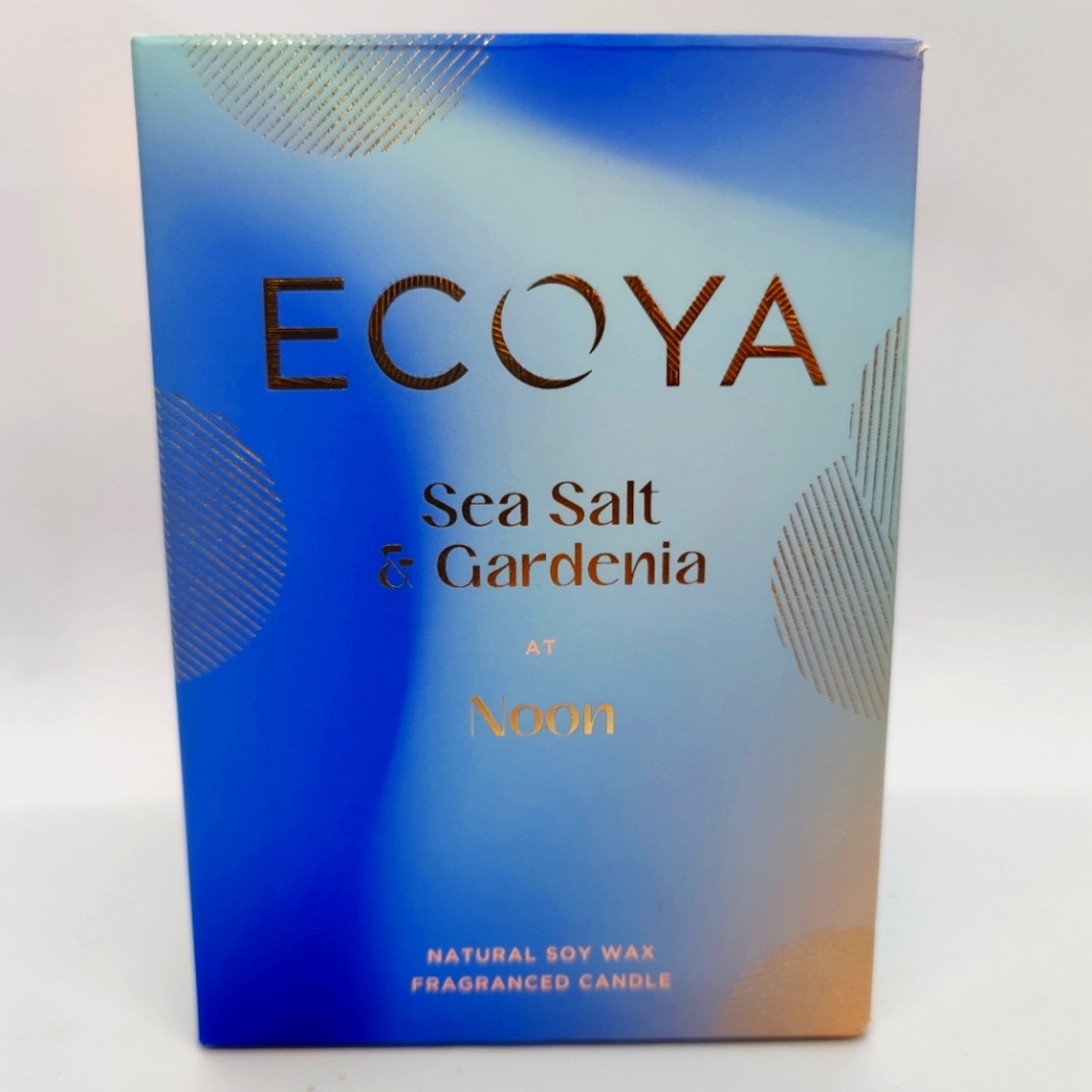 Ecoya Sea Salt & Gardenia at Noon  Limited Edition Soy Candle 14oz